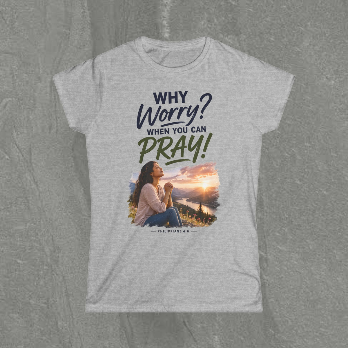 Why Worry - Pray - Women's Tee — Hispanic Woman
