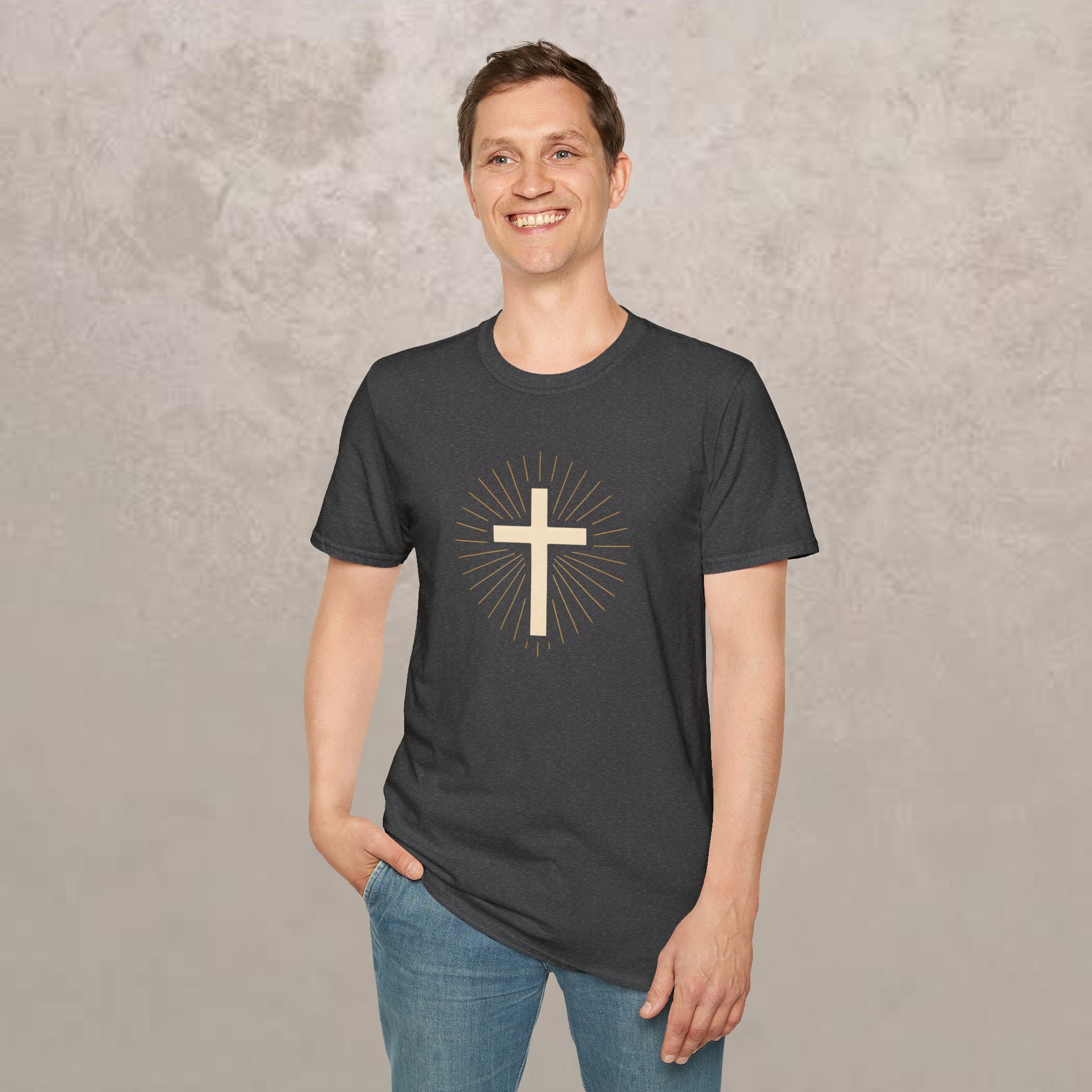 Radiant Gold Cross T-Shirt