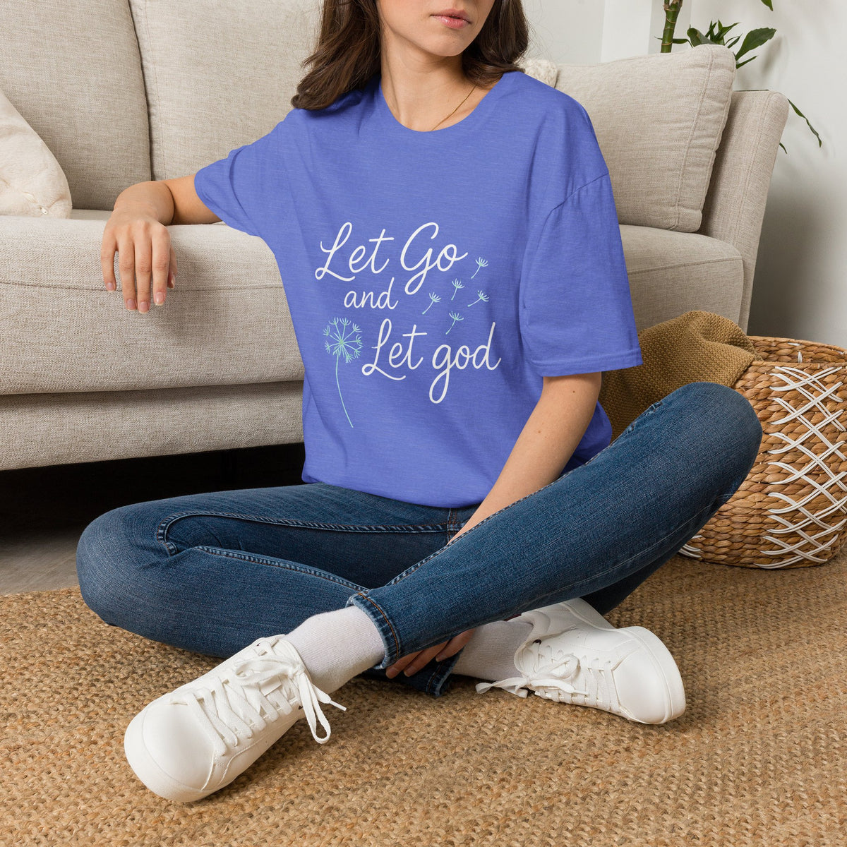 Let Go and Let God T-Shirt - Inspirational Christian Faith Tee