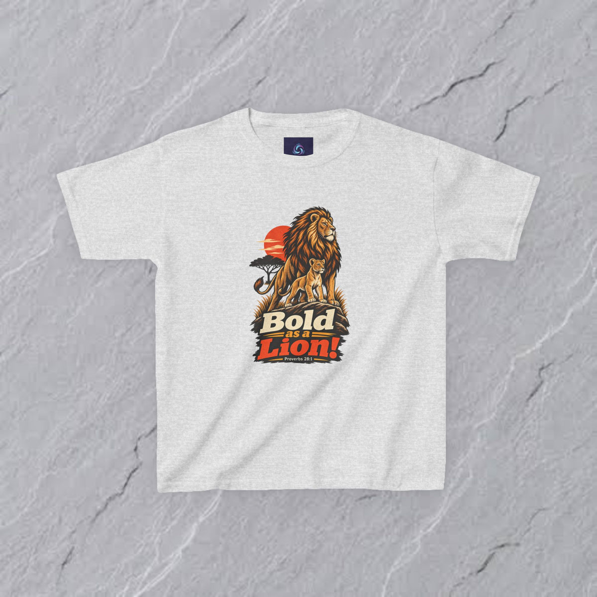 Kids  - Bold as a Lion Graphic Tee - Proverbs 28:1