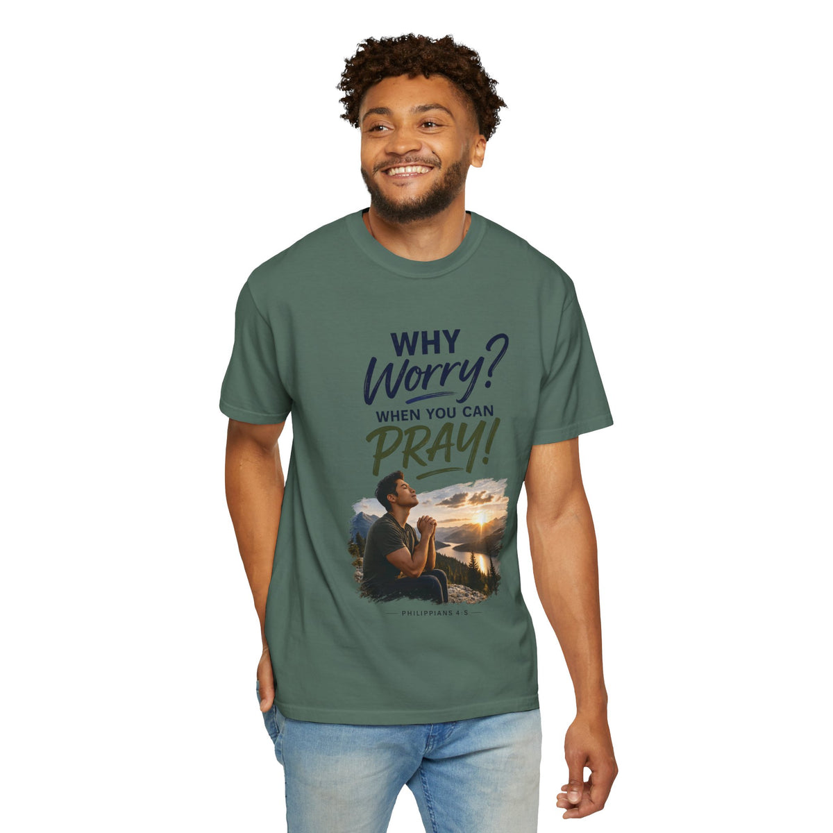 Why Worry - Pray - Men's Tee — Asian Man