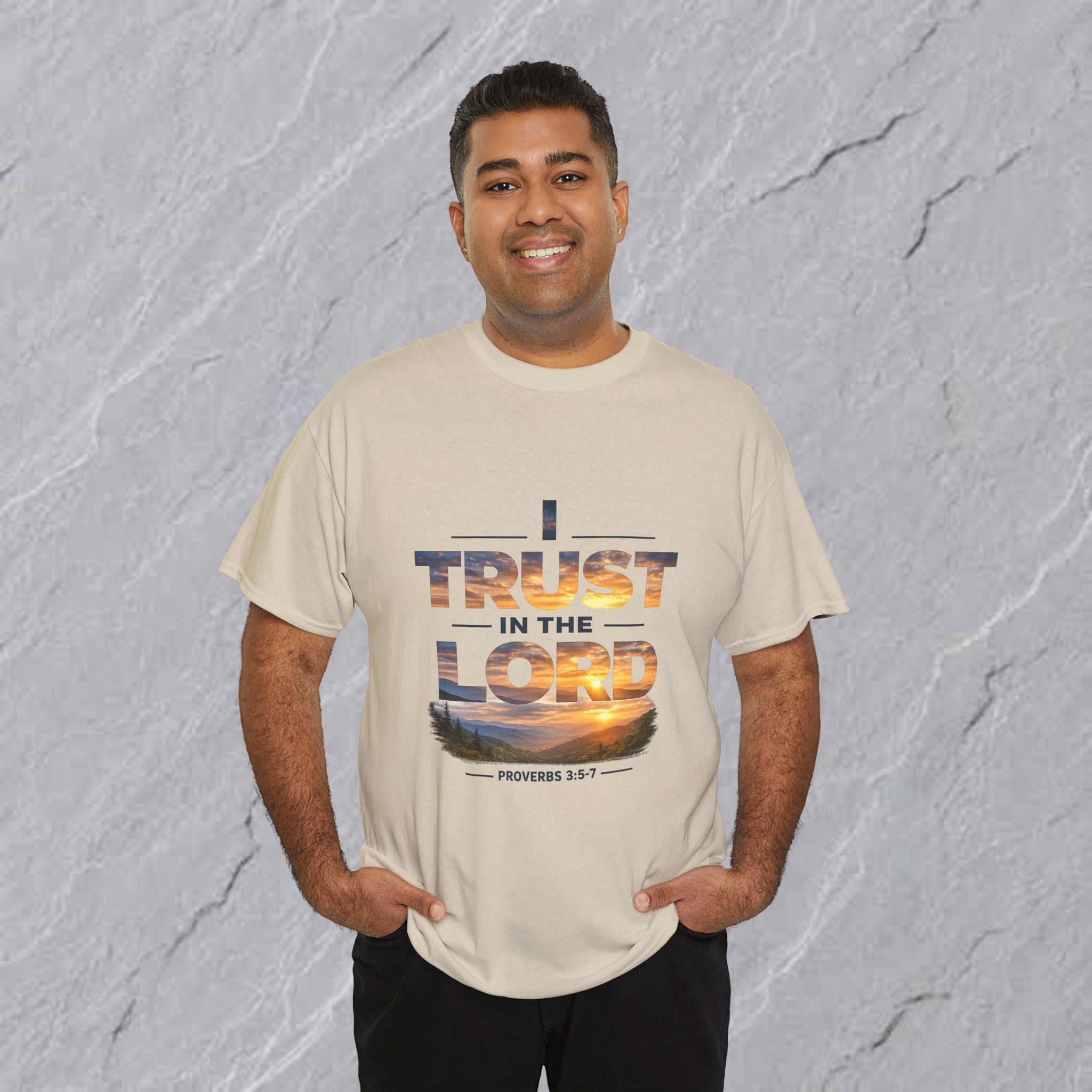I Trust In The Lord - Mountains T‑Shirt — Proverbs 3:5 Christian Tee