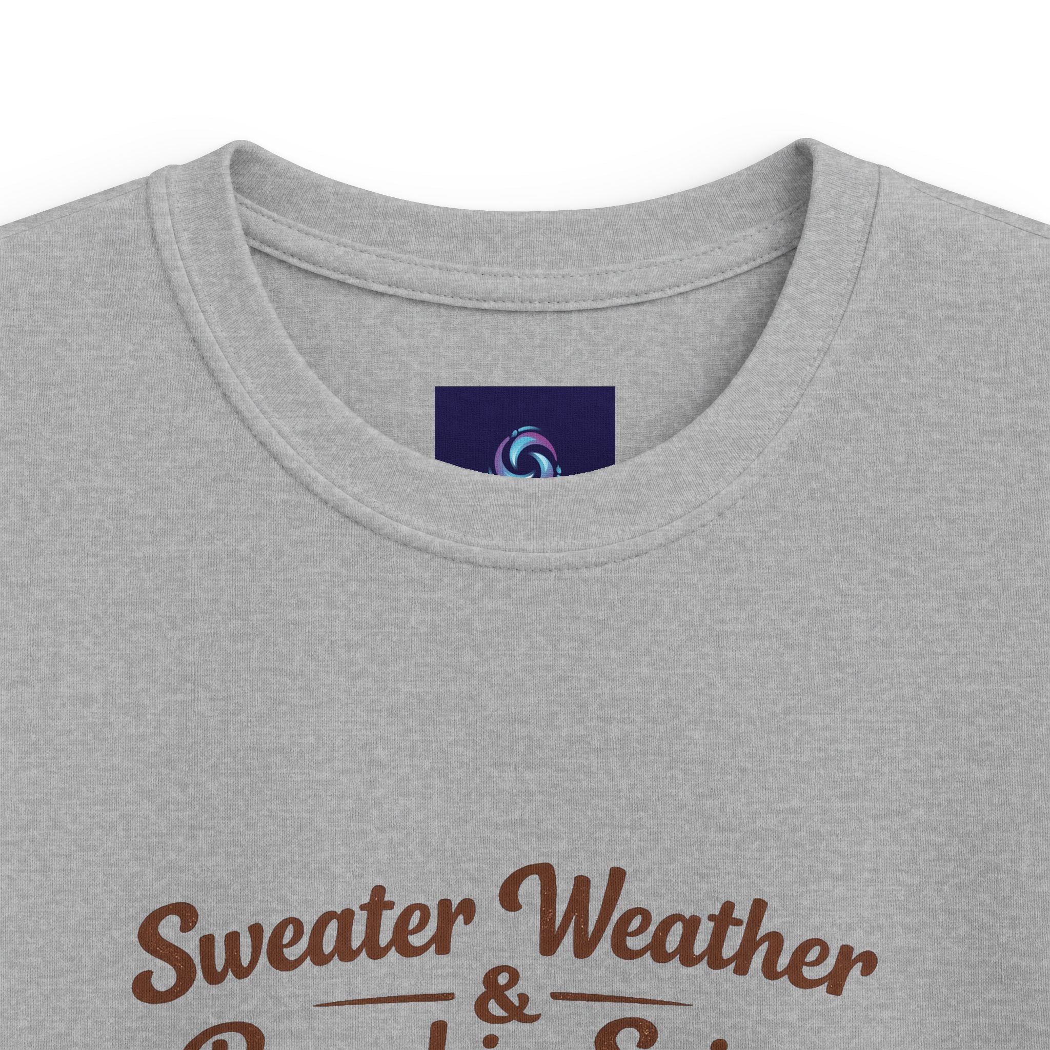 Kids — "Sweater Weather & Pumpkin Spice" Autumn Graphic Tee