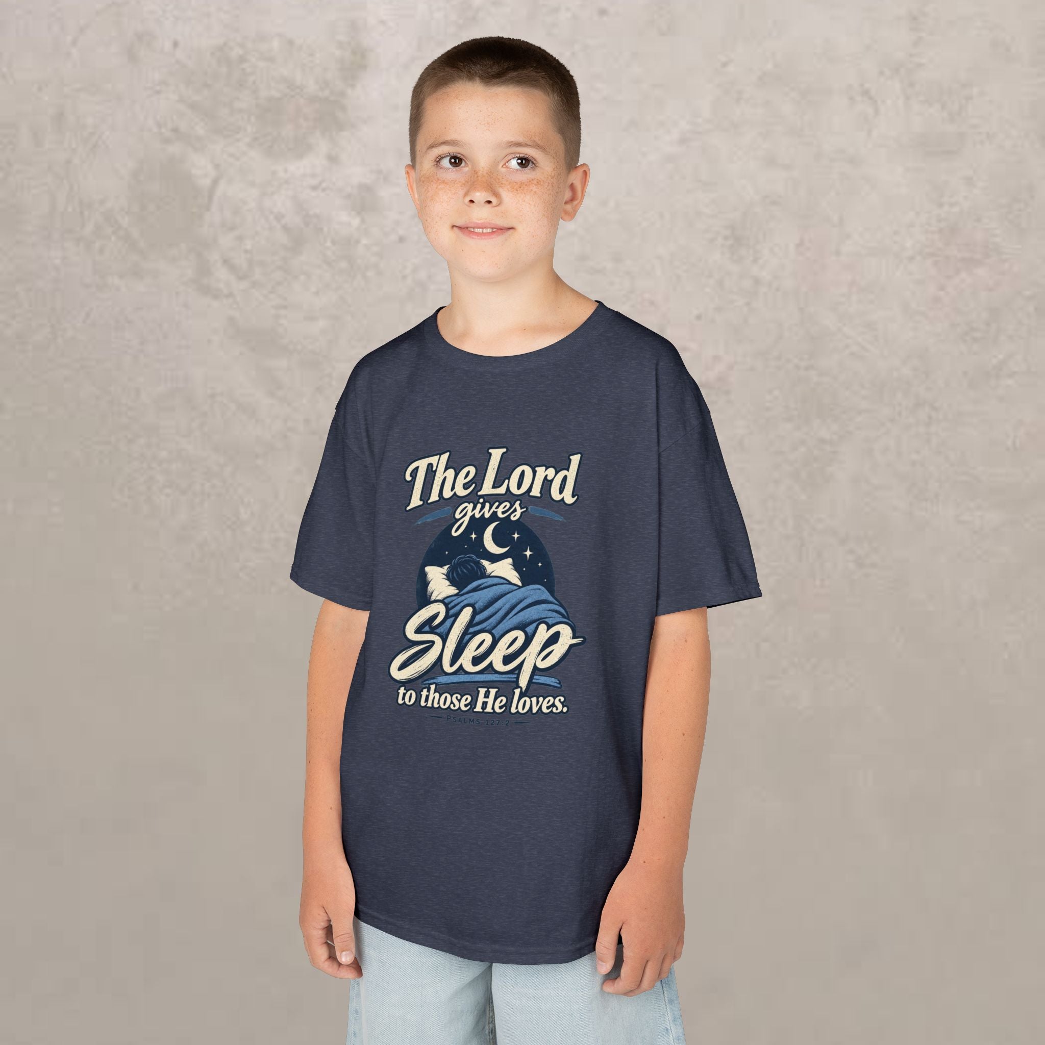 Kids — “The Lord Gives Sleep to Those He Loves” Christian Sleepwear Tee