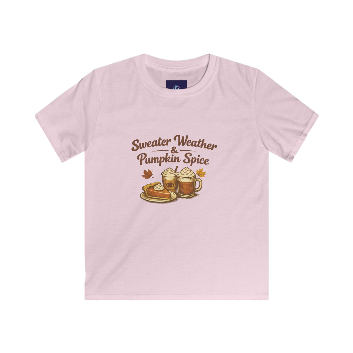 Kids — "Sweater Weather & Pumpkin Spice" Autumn Graphic Tee