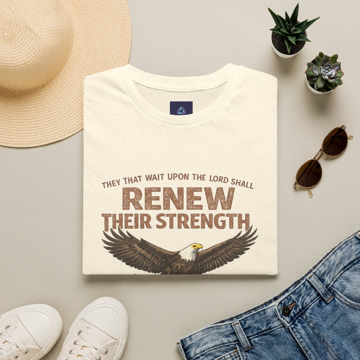 They That Wait Upon the Lord — Isaiah 40:31 Christian Tee