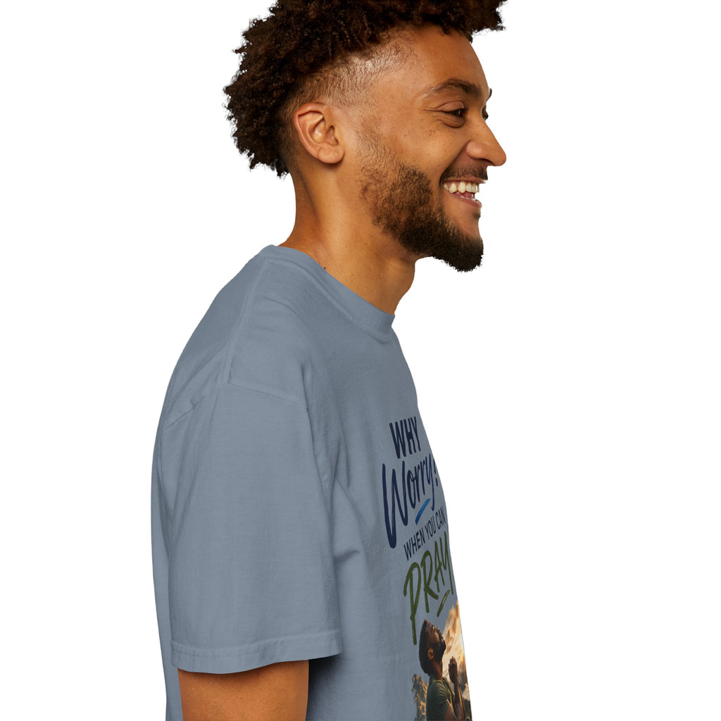 Why Worry - Pray - Men's Tee — Black Man