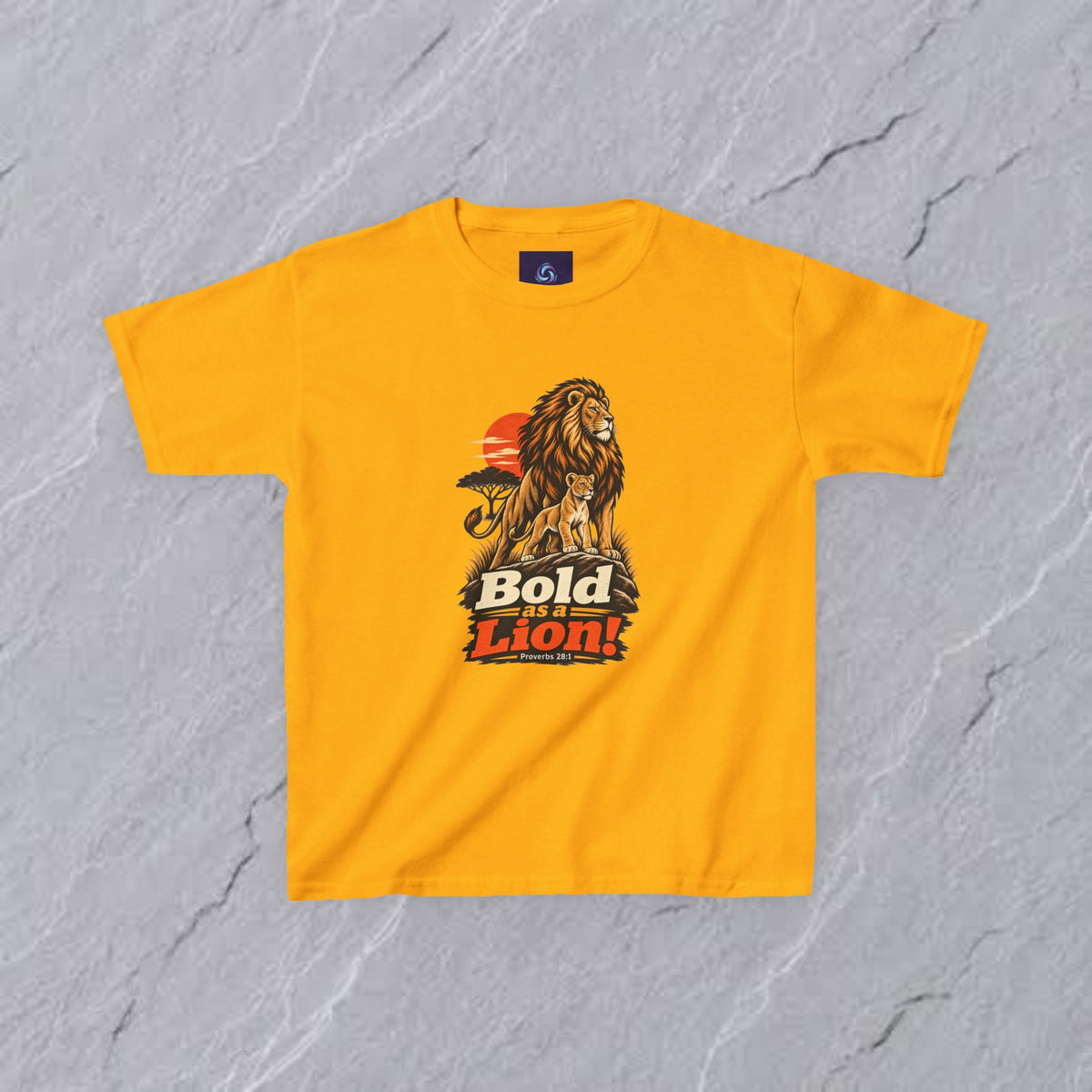 Kids  - Bold as a Lion Graphic Tee - Proverbs 28:1