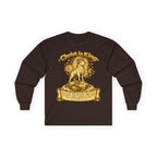 Christ Is King - Lamb Graphic Long Sleeve Tee - Christian Worship Shirt