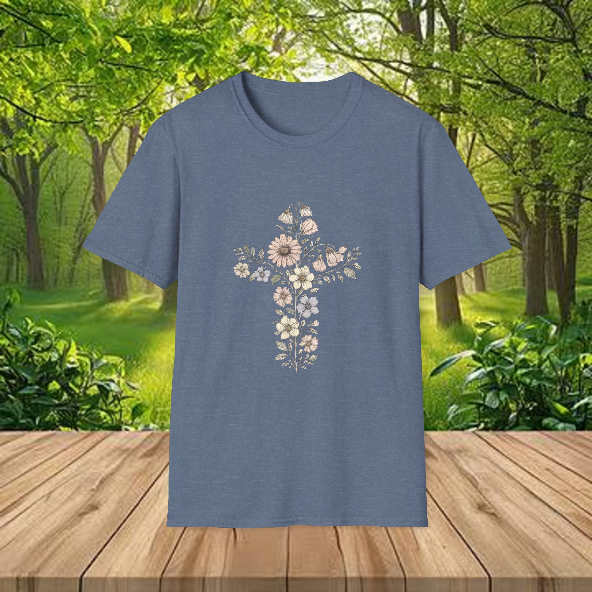 Floral Cross Bouquet Women's Tee