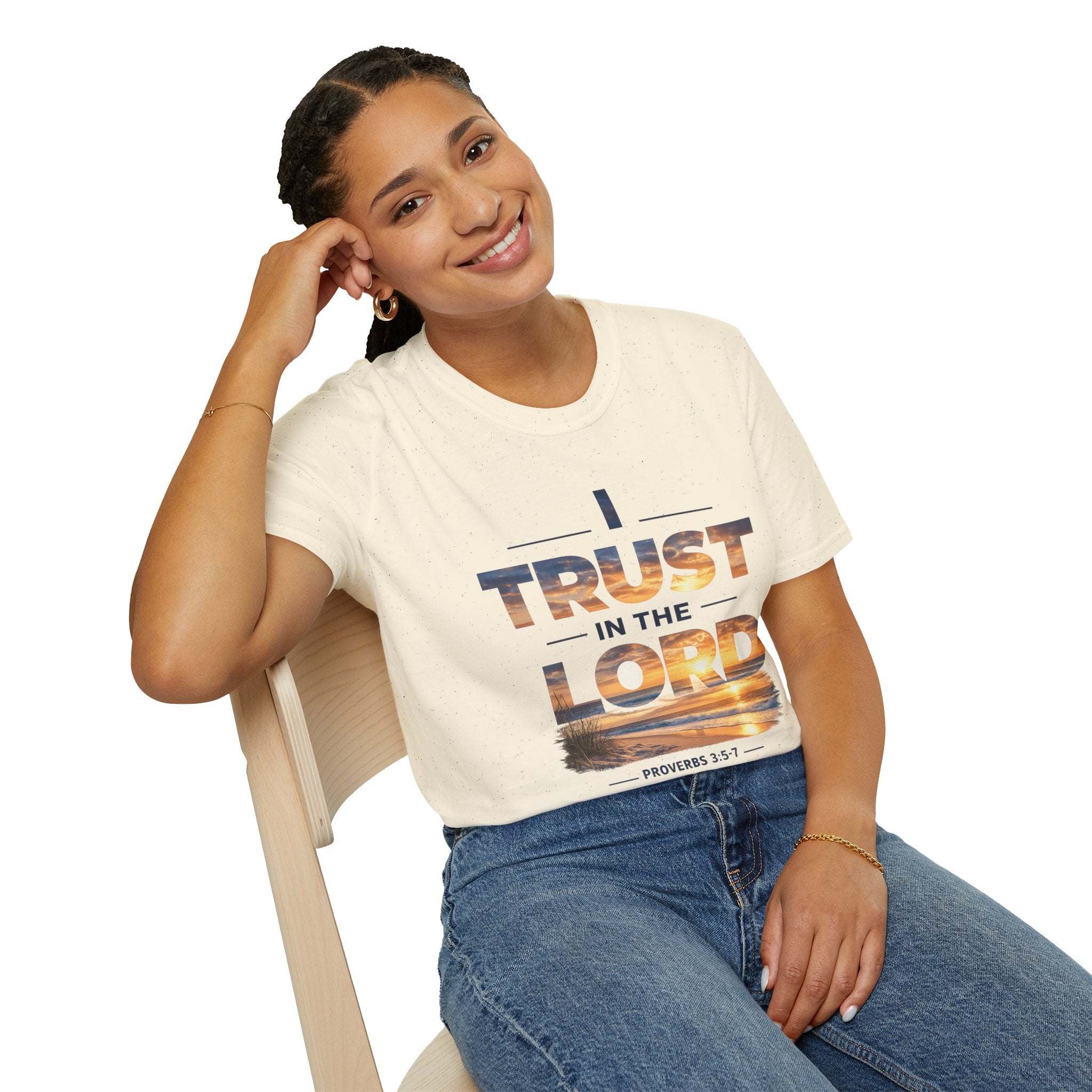 I Trust In The Lord - Ocean T‑Shirt — Proverbs 3:5 Christian Tee
