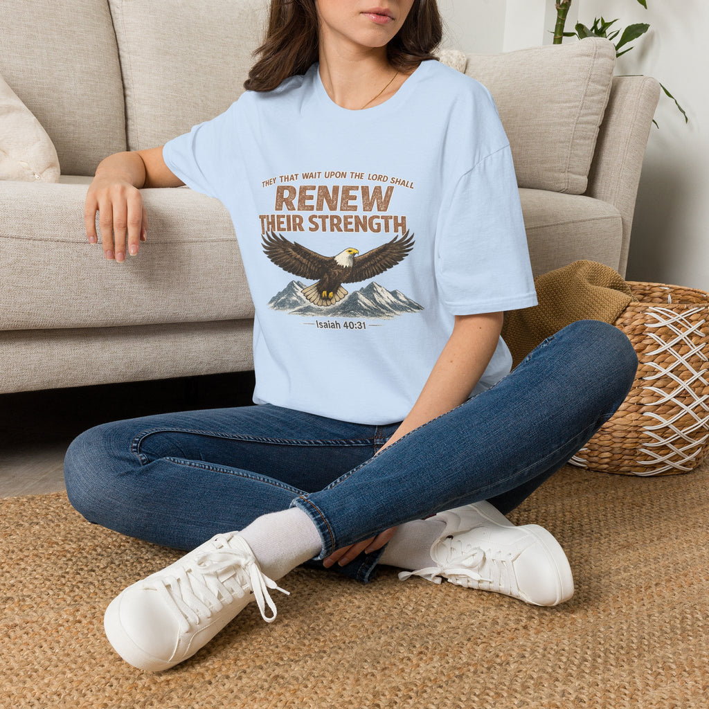 They That Wait Upon the Lord — Isaiah 40:31 Christian Tee
