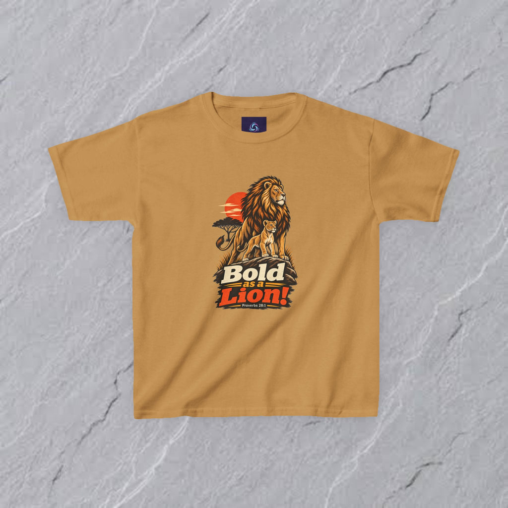 Kids  - Bold as a Lion Graphic Tee - Proverbs 28:1