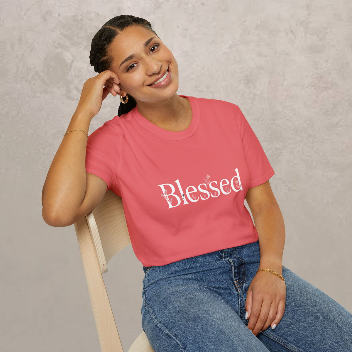 Blessed Floral Logo  Women's T-Shirt