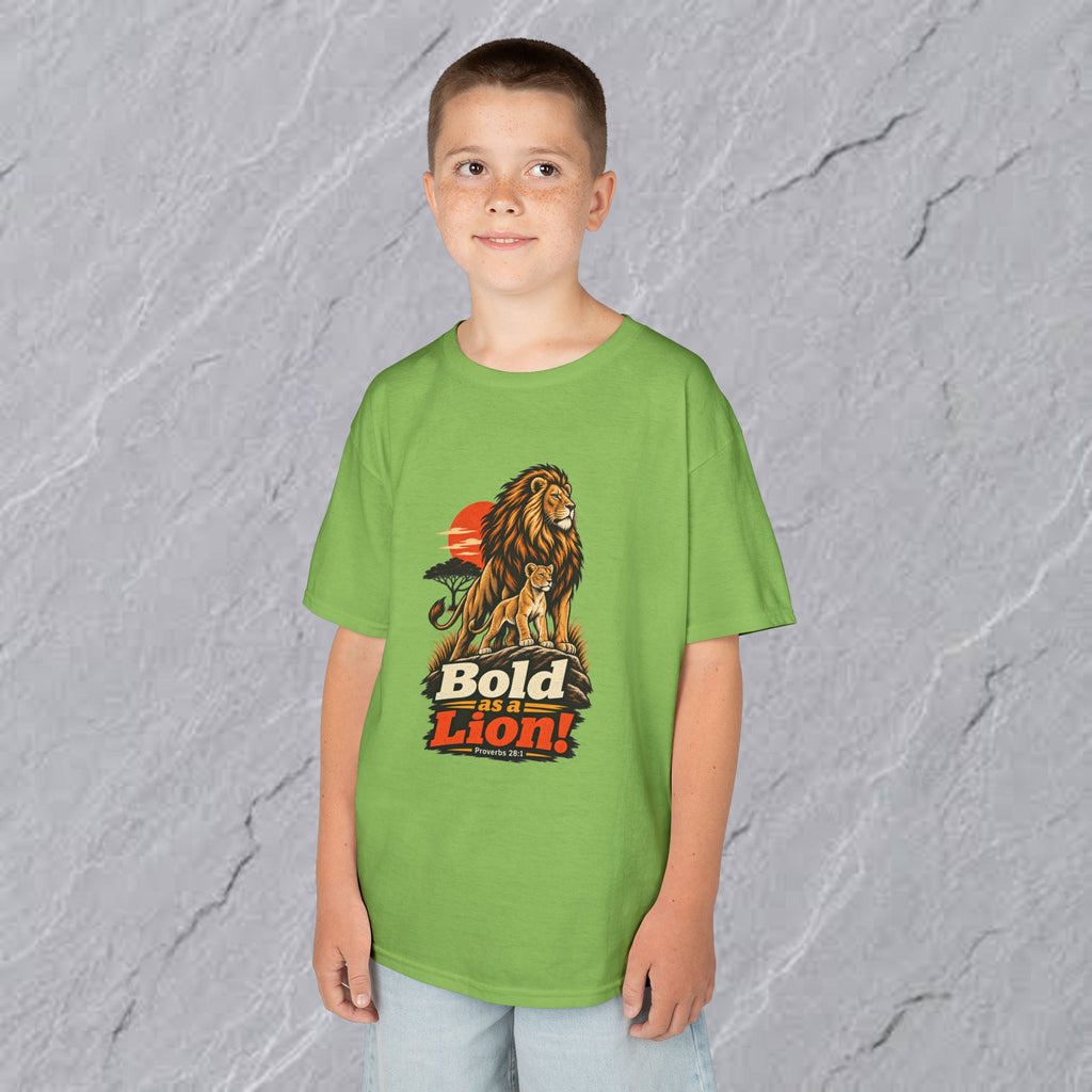 Kids  - Bold as a Lion Graphic Tee - Proverbs 28:1