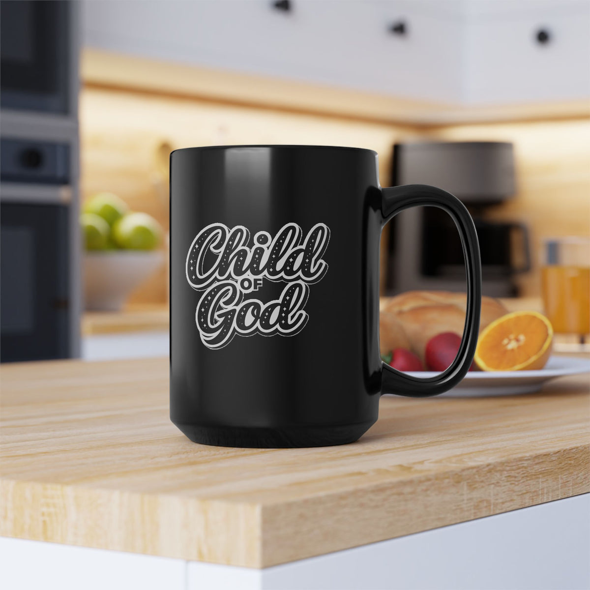 Child of God - Christian Faith Black Coffee Mug (11oz/15oz)