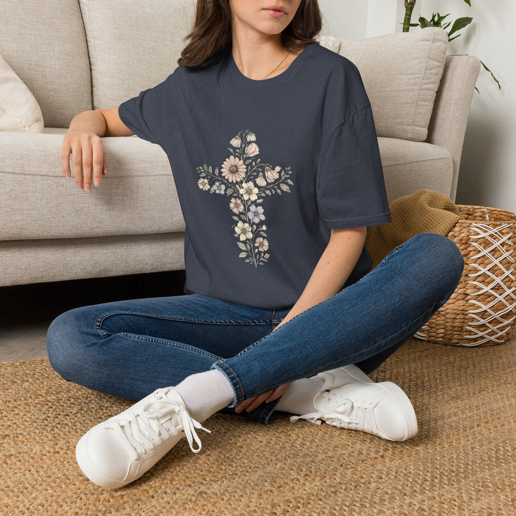Floral Cross Bouquet Women's Tee