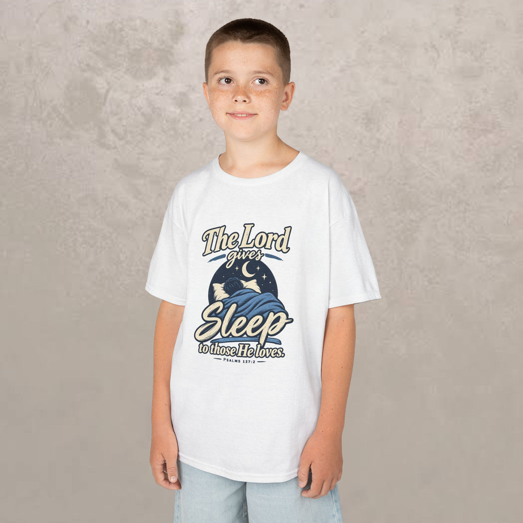 Kids — “The Lord Gives Sleep to Those He Loves” Christian Sleepwear Tee