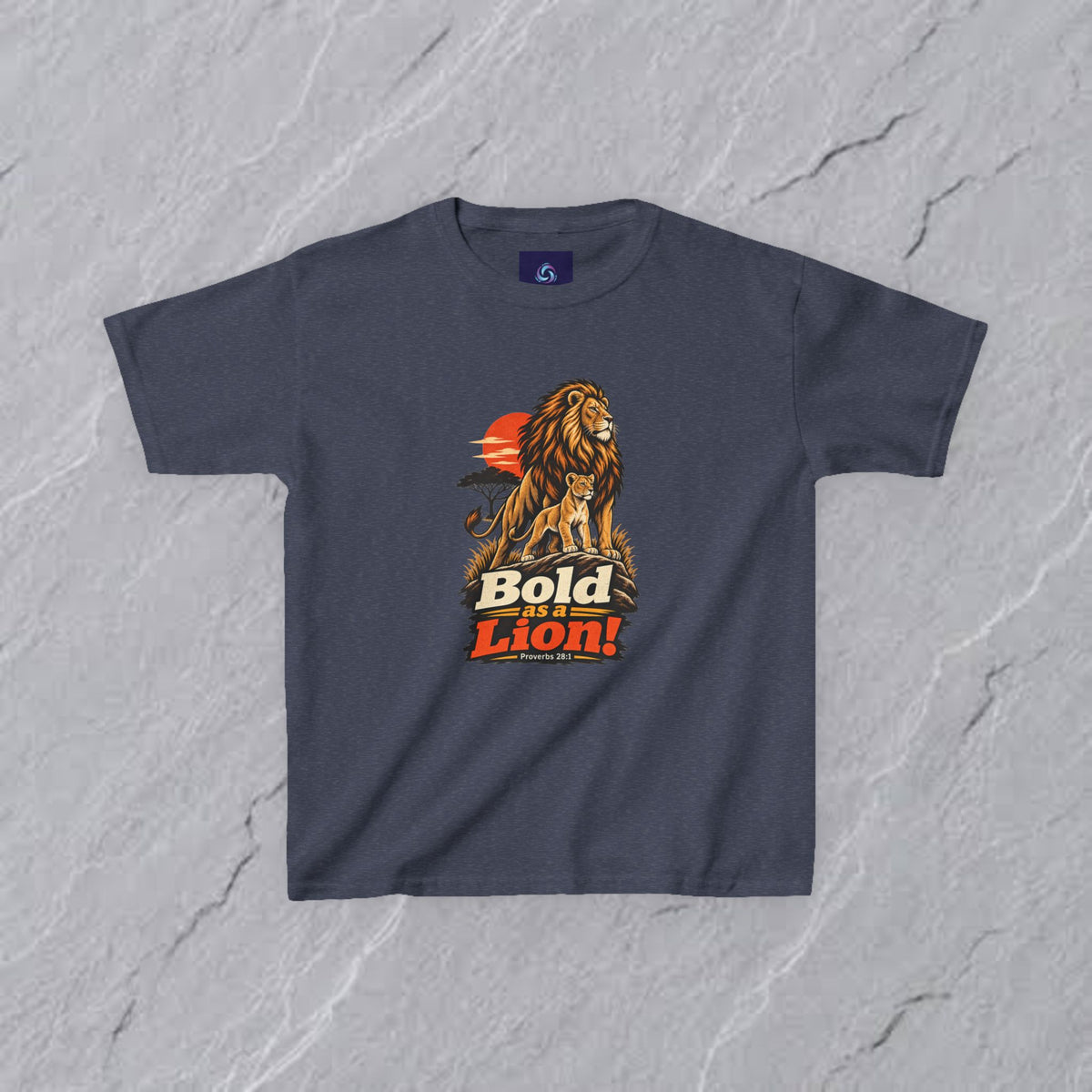 Kids  - Bold as a Lion Graphic Tee - Proverbs 28:1