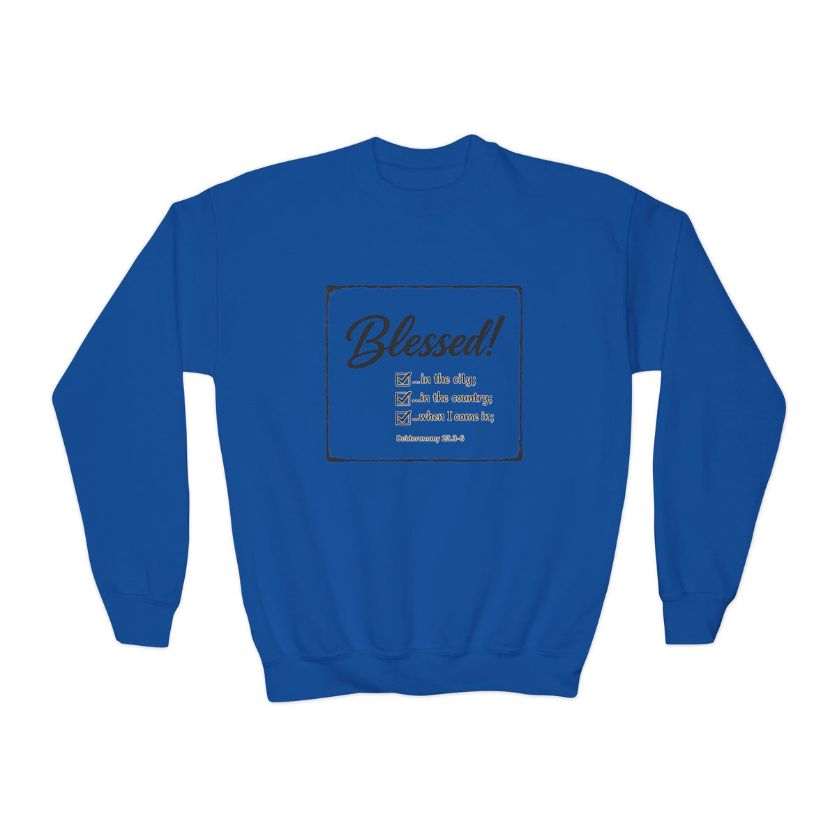 Youth - Blessed! -Deuteronomy 28:3-6 Sweatshirt