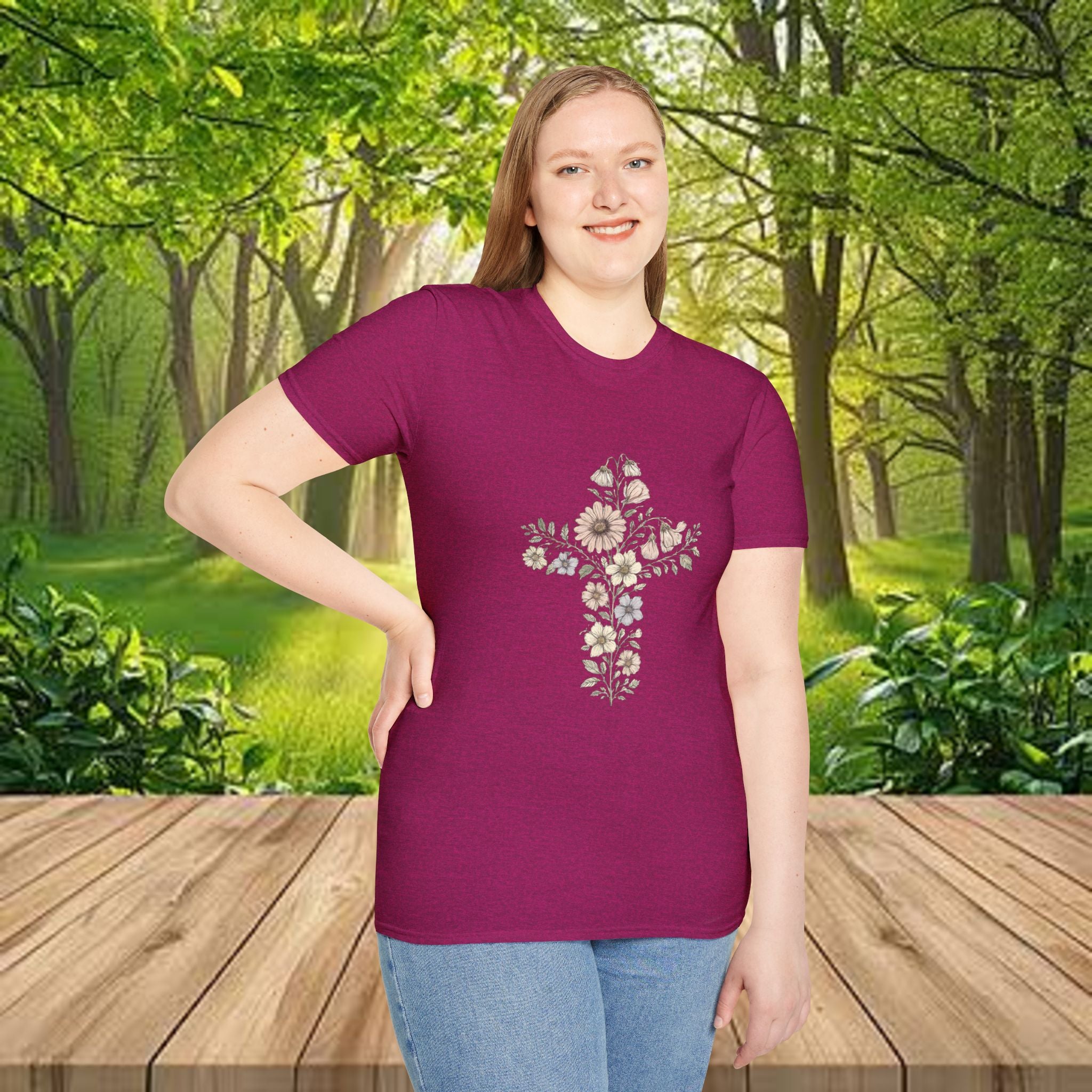 Floral Cross Bouquet Women's Tee