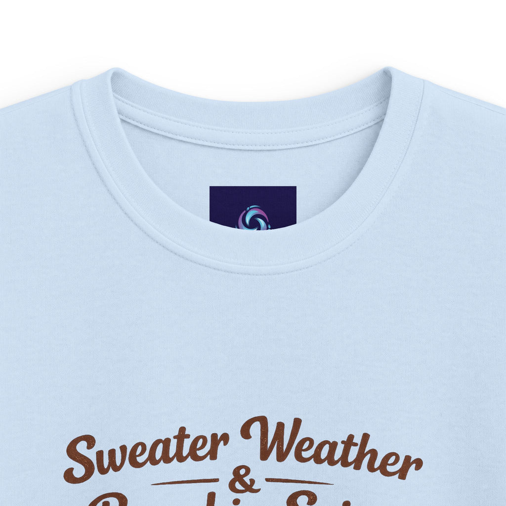 Kids — "Sweater Weather & Pumpkin Spice" Autumn Graphic Tee