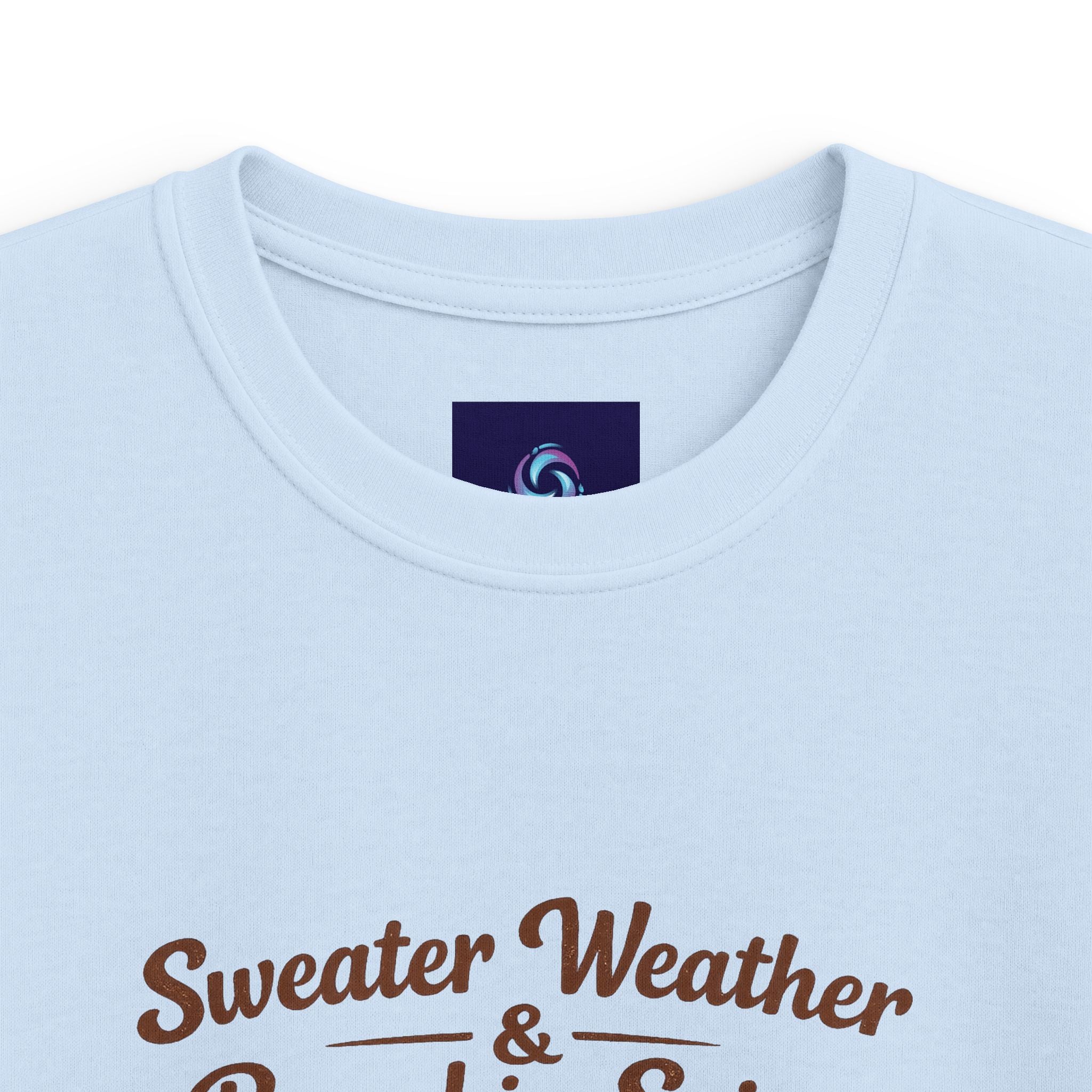 Kids — "Sweater Weather & Pumpkin Spice" Autumn Graphic Tee