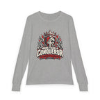 Youth  - More Than A Conqueror -  Christian Faith Shield Design Long Sleeve Tee