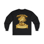 Christ Is King - Lamb Graphic Long Sleeve Tee - Christian Worship Shirt