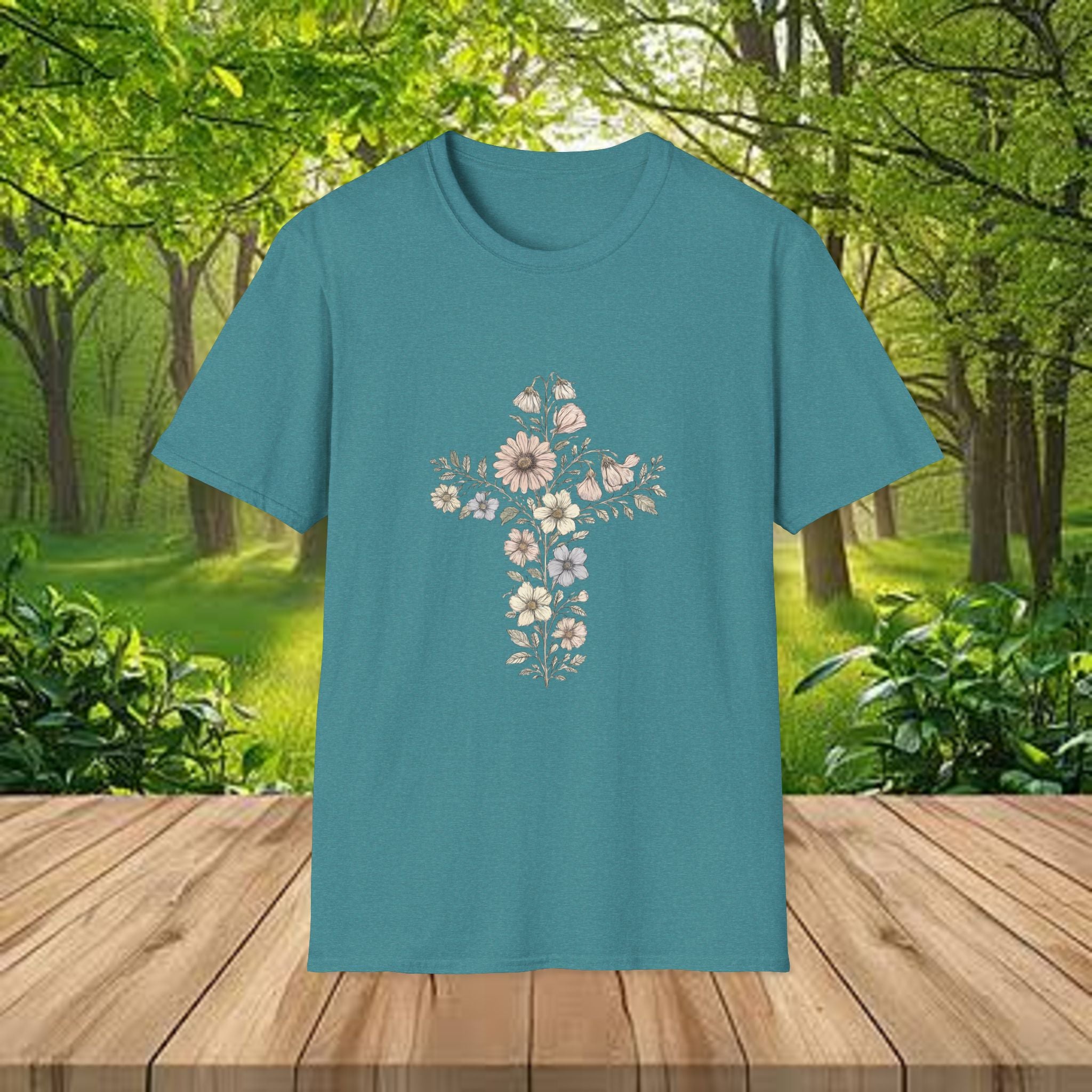 Floral Cross Bouquet Women's Tee