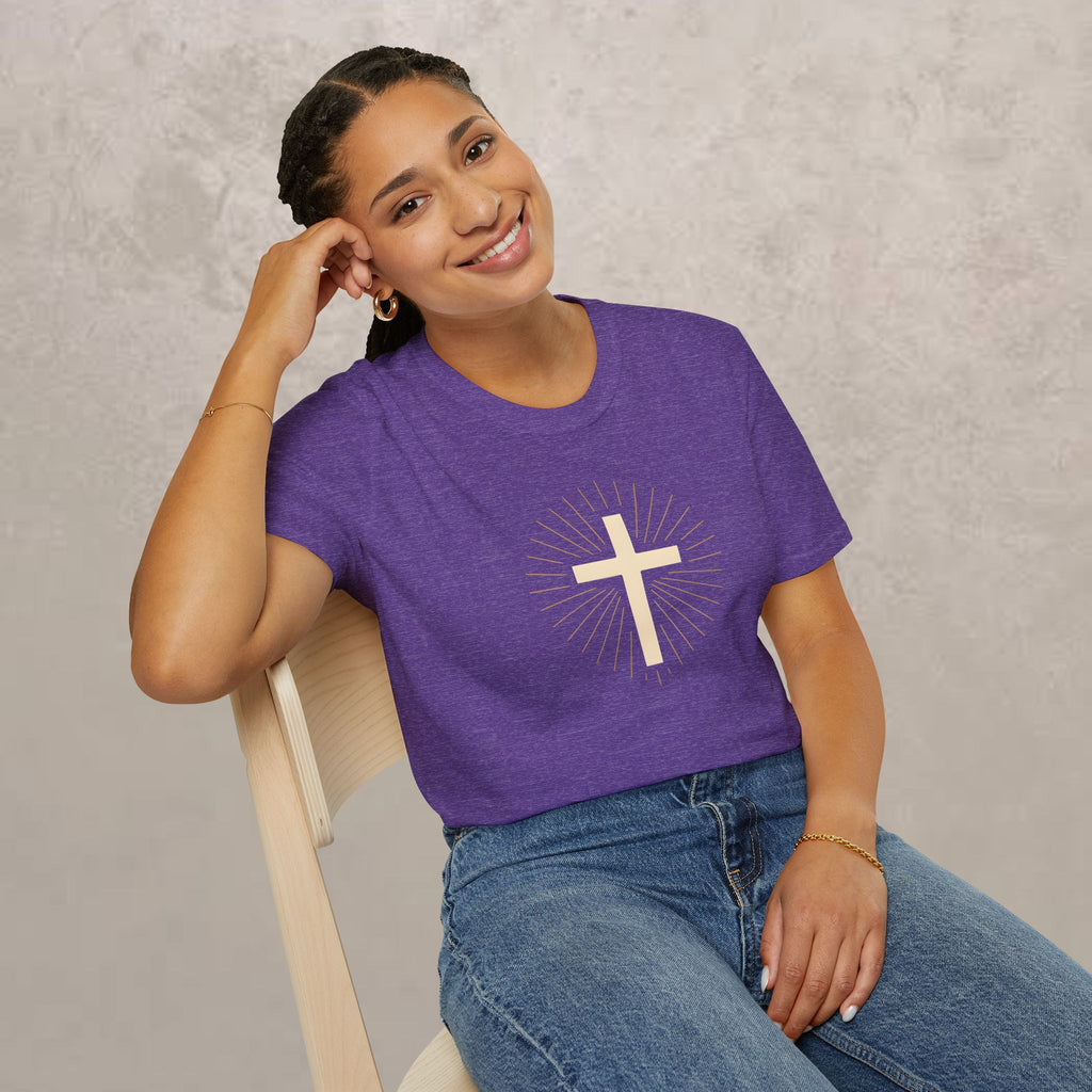 Radiant Gold Cross T-Shirt