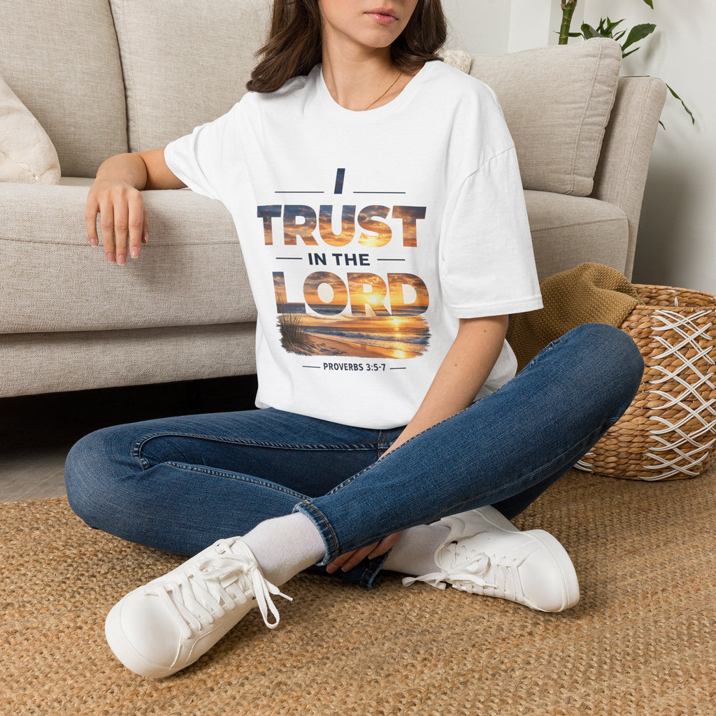 I Trust In The Lord - Ocean T‑Shirt — Proverbs 3:5 Christian Tee