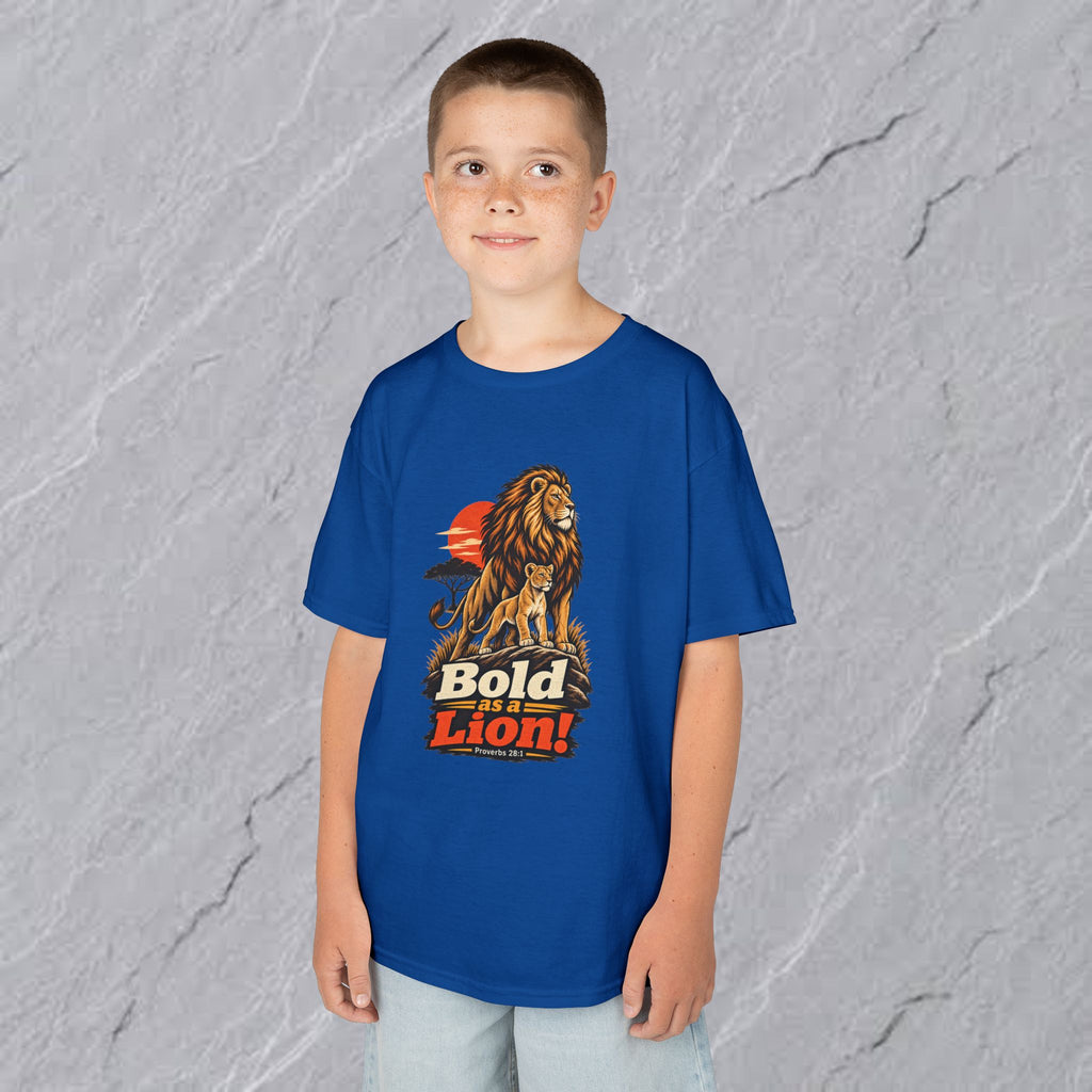 Kids  - Bold as a Lion Graphic Tee - Proverbs 28:1