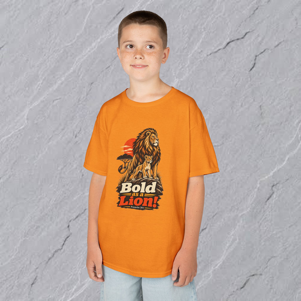 Kids  - Bold as a Lion Graphic Tee - Proverbs 28:1