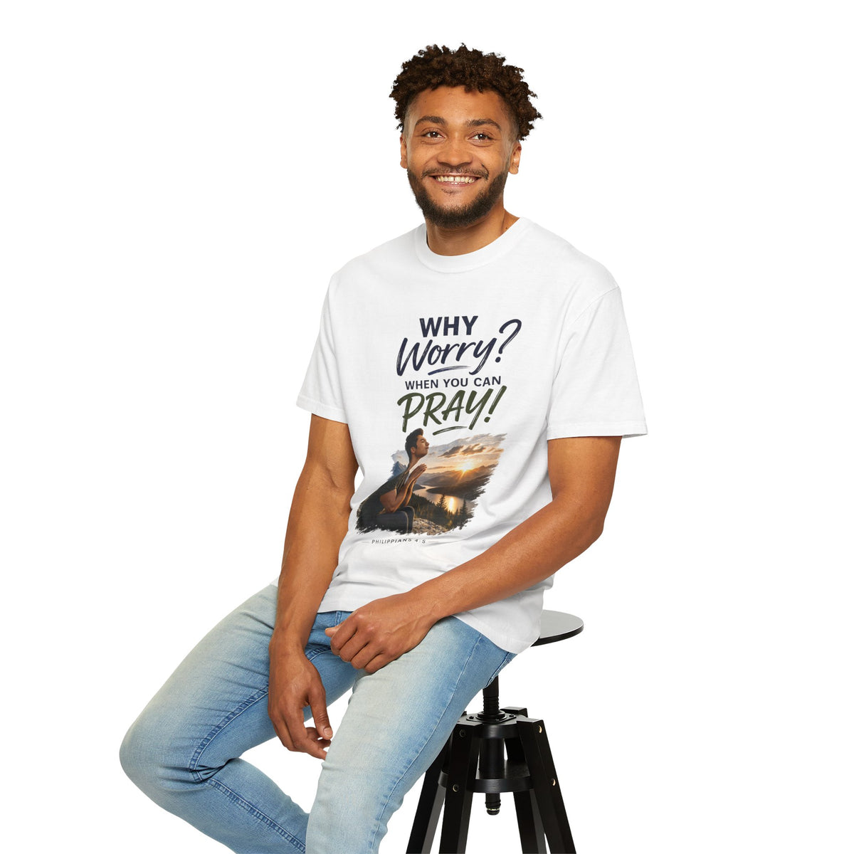 Why Worry - Pray - Men's Tee — Asian Man