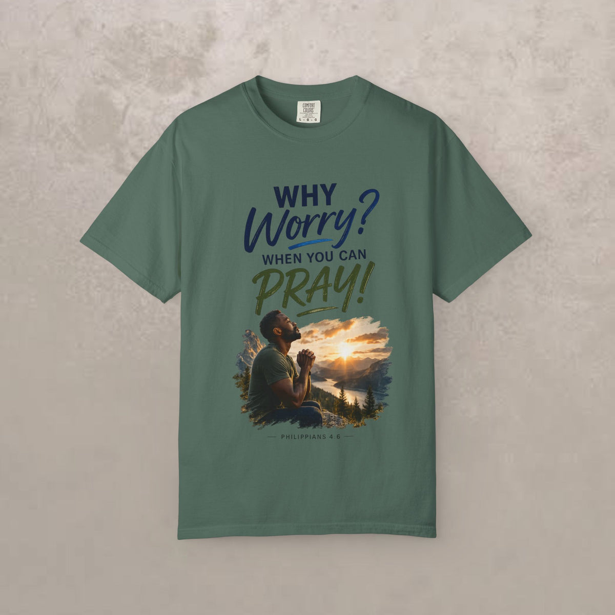 Why Worry - Pray - Men's Tee — Black Men's Christian Tee