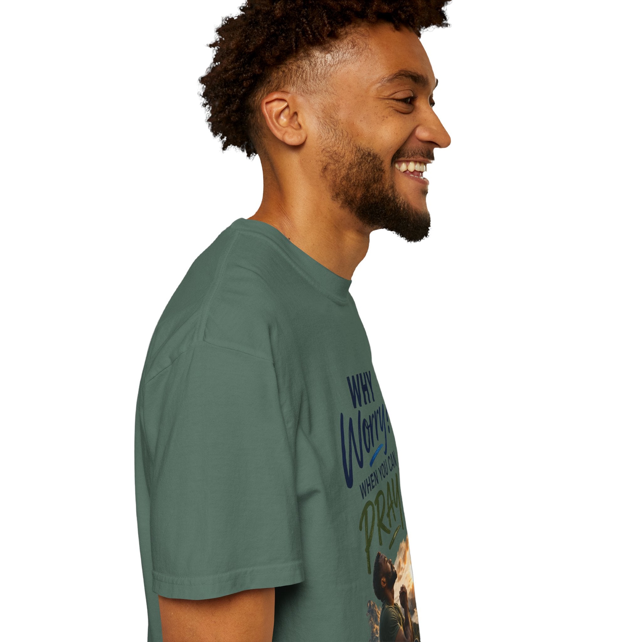 Why Worry - Pray - Men's Tee — Black Man