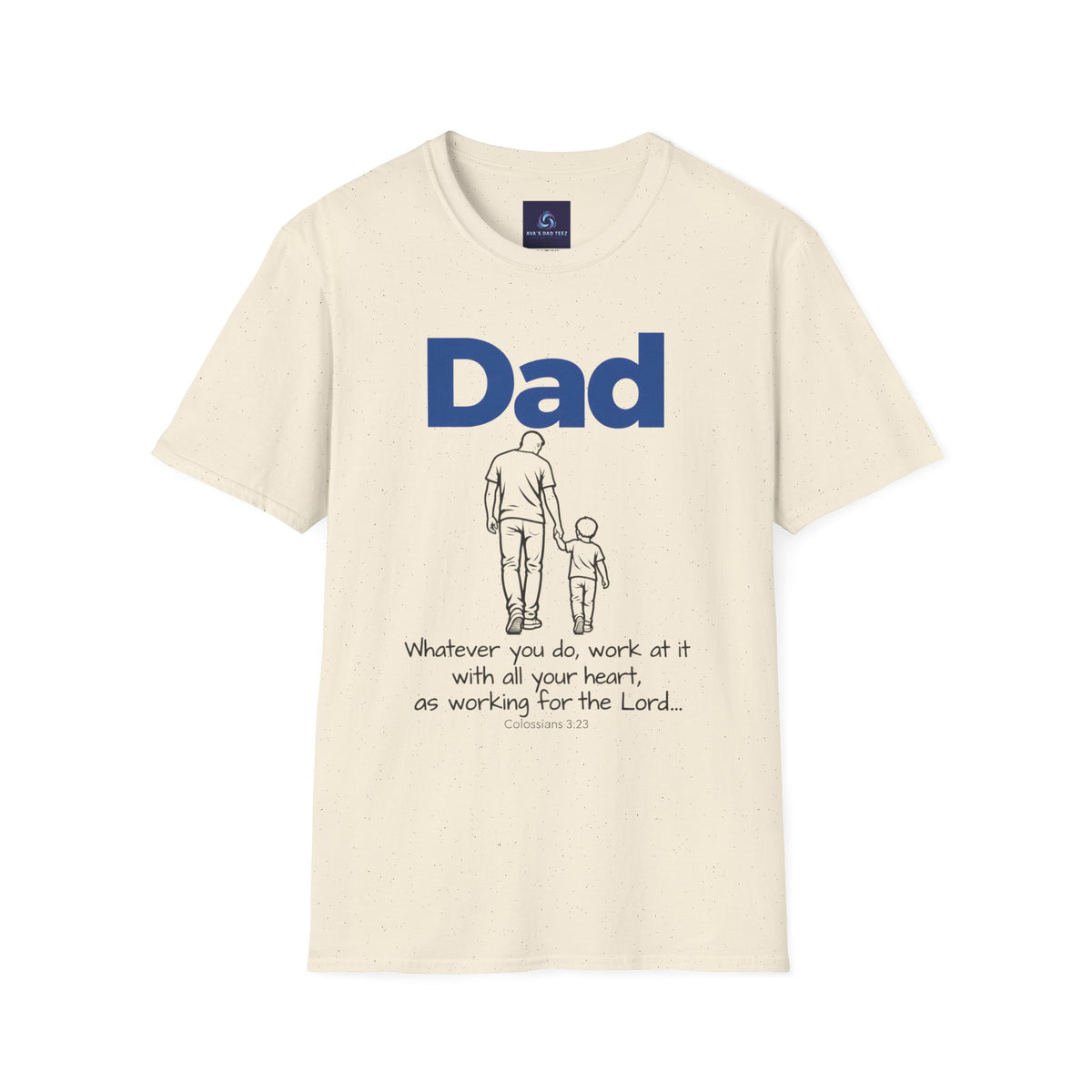 Dad - Whatever You Do, Do it As Unto the Lord V-Neck Tee — Graphic Casual Everyday Shirt for Fathers