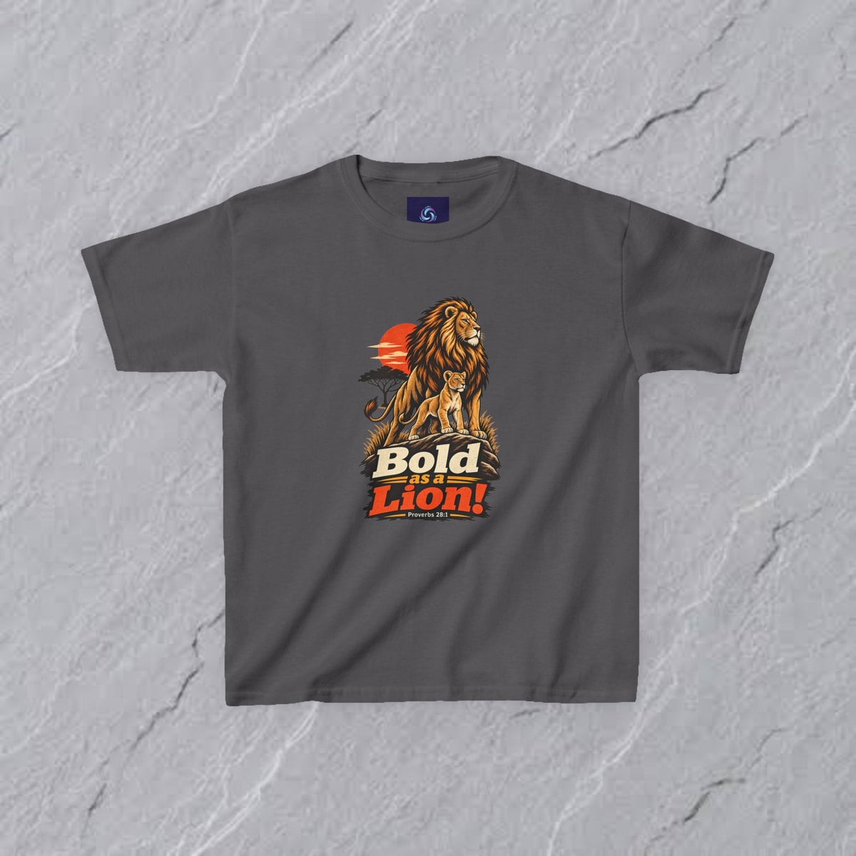 Kids  - Bold as a Lion Graphic Tee - Proverbs 28:1