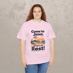 Come to Jesus, He'll Give You Rest — Christian Faith Graphic Unisex Tee