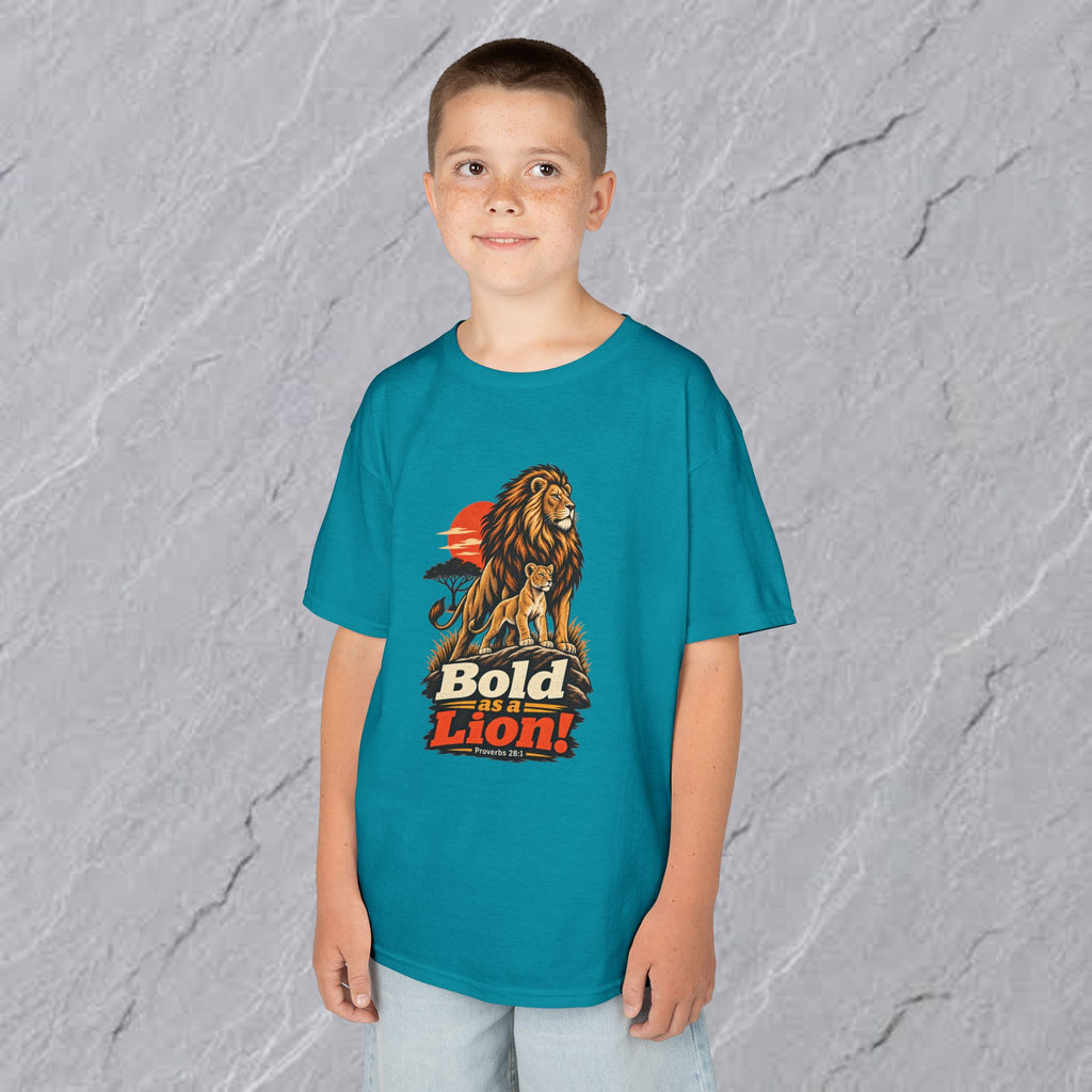 Kids  - Bold as a Lion Graphic Tee - Proverbs 28:1