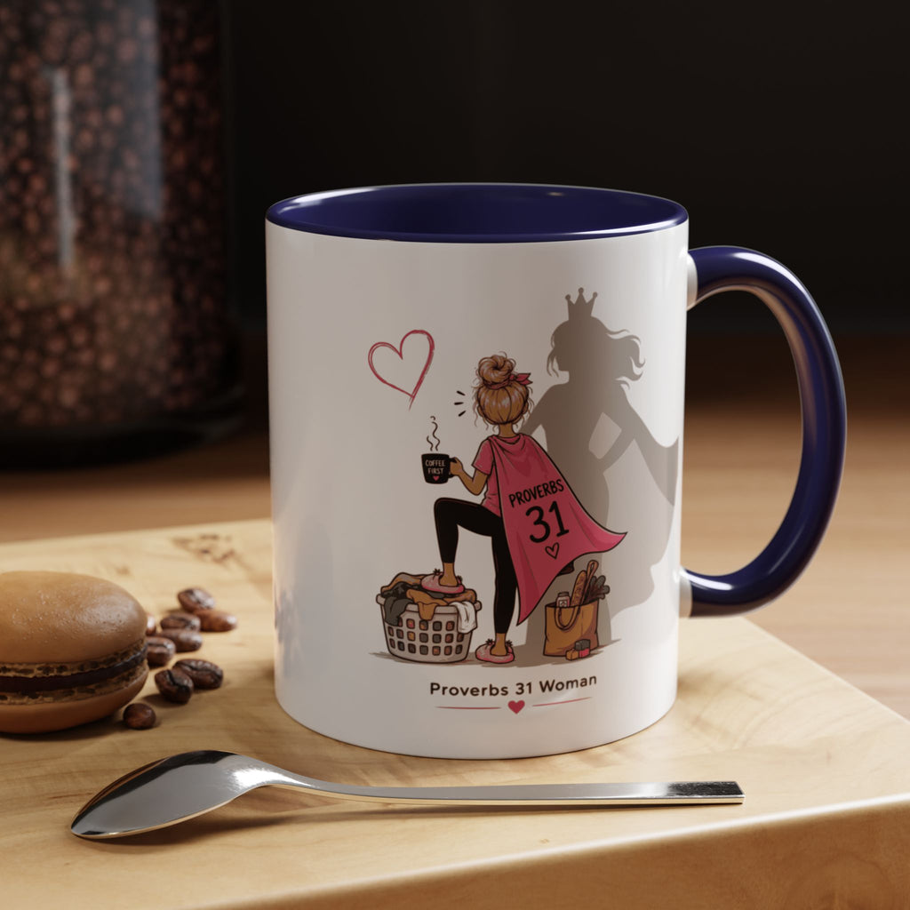 Proverbs 31 Woman Coffee Mug – Inspirational Accent Mug and Gift - Blonde (11/15oz)