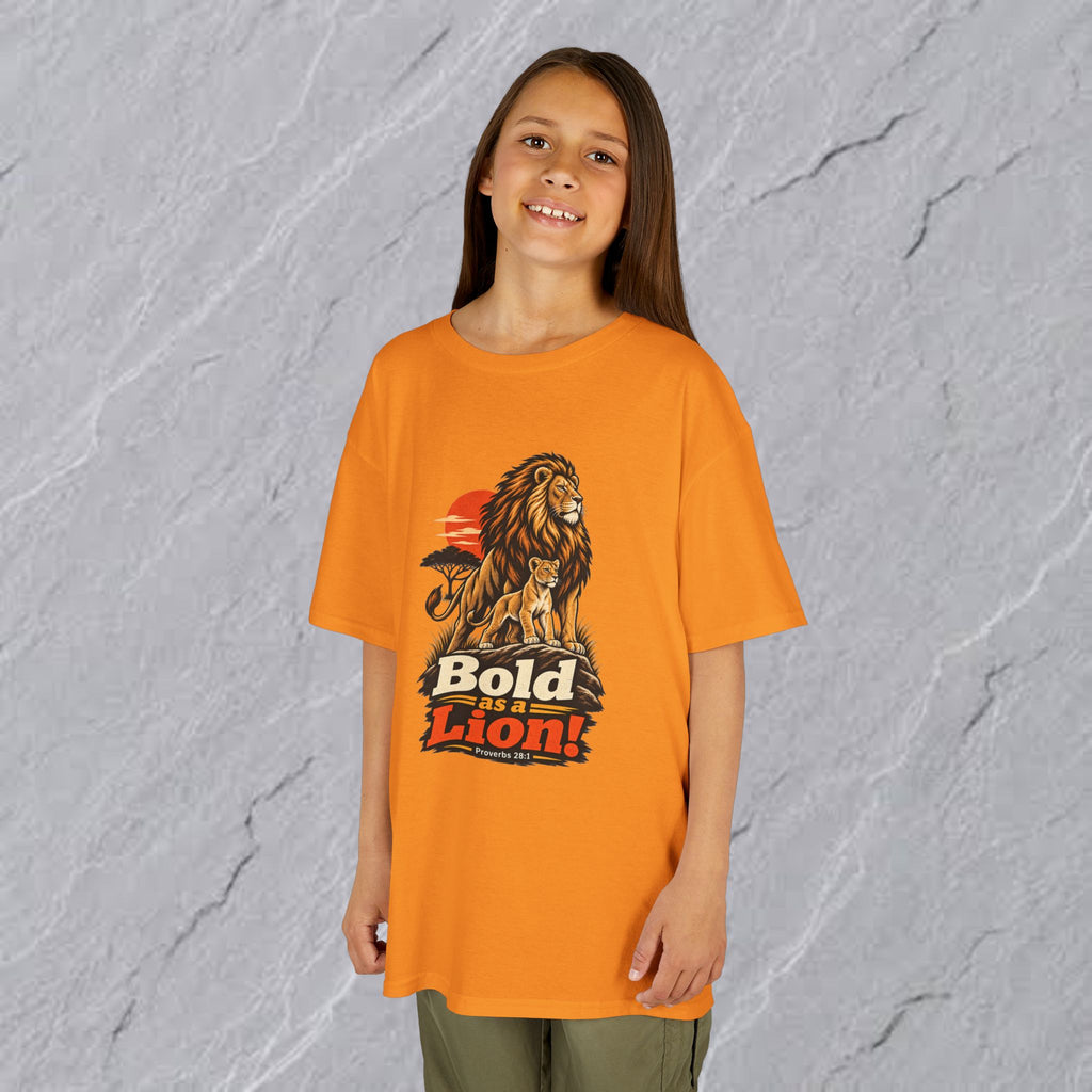 Kids  - Bold as a Lion Graphic Tee - Proverbs 28:1