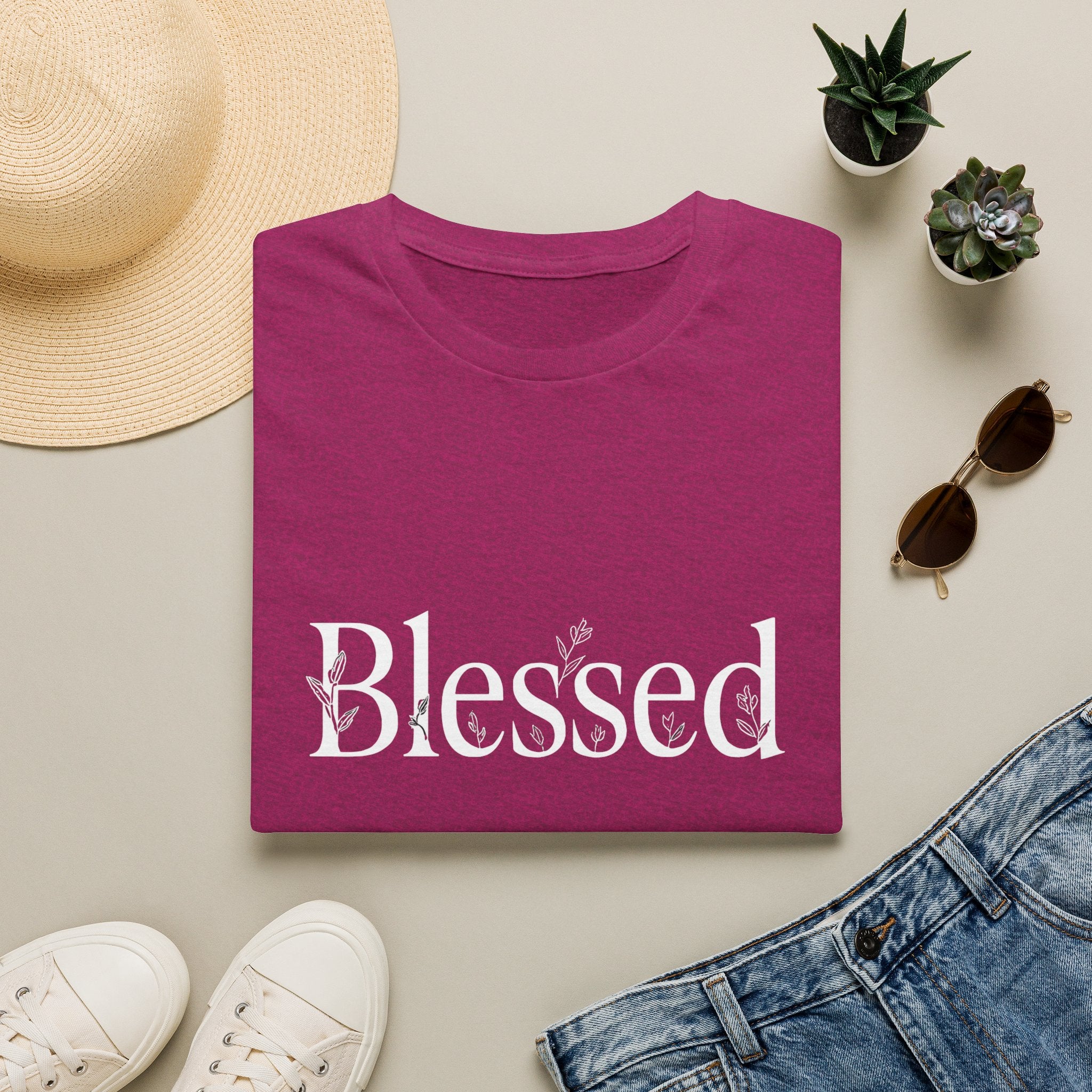 Blessed Floral Logo  Women's T-Shirt