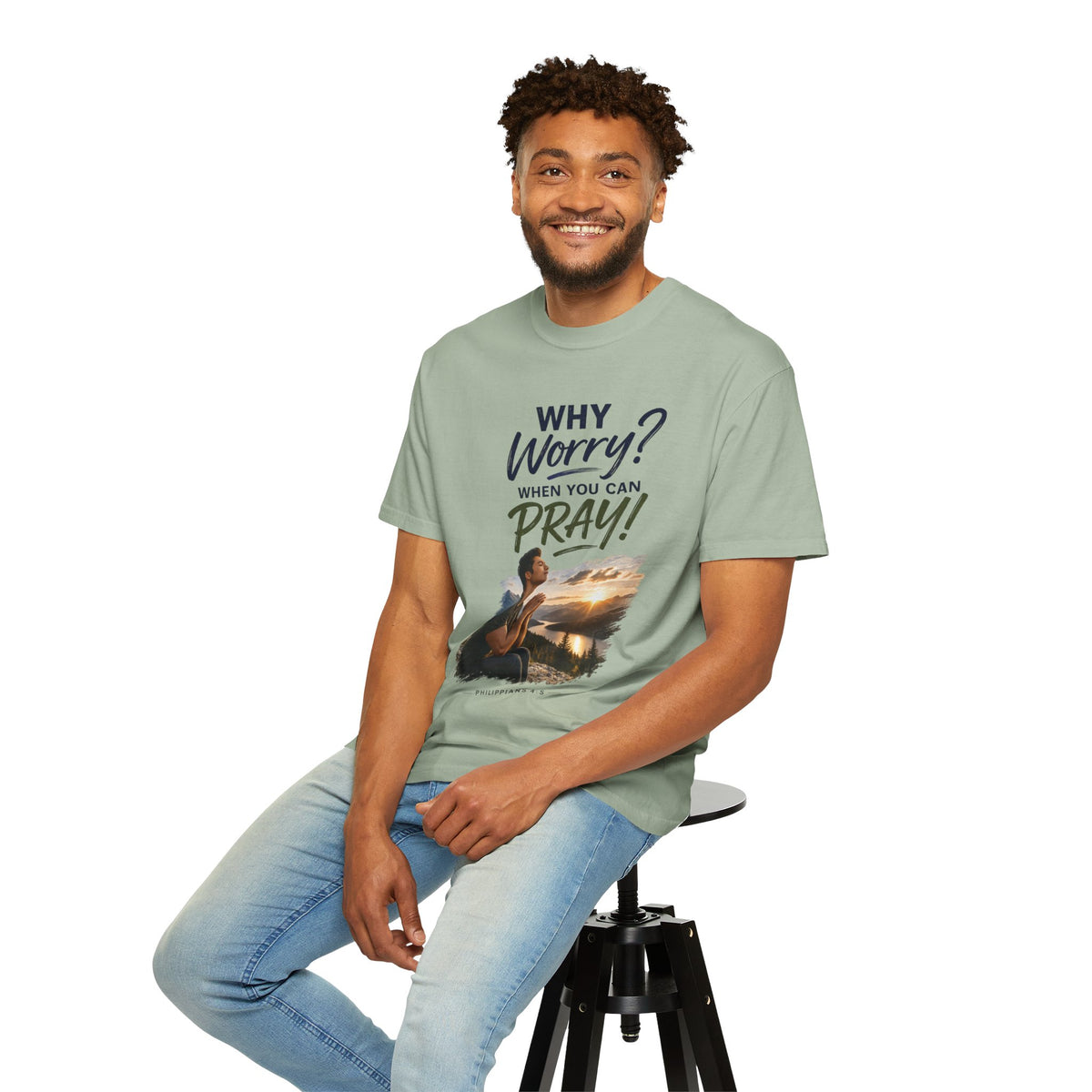 Why Worry - Pray - Men's Tee — Asian Man