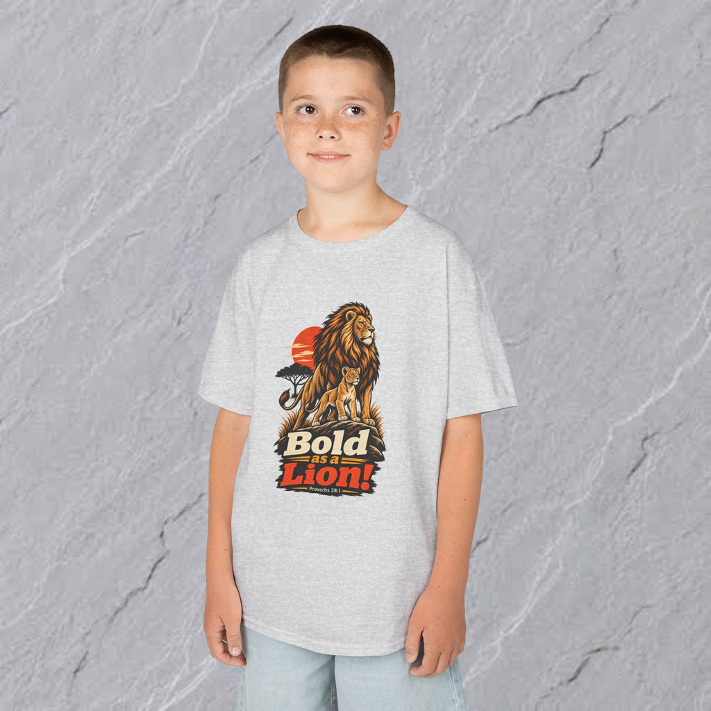 Kids  - Bold as a Lion Graphic Tee - Proverbs 28:1