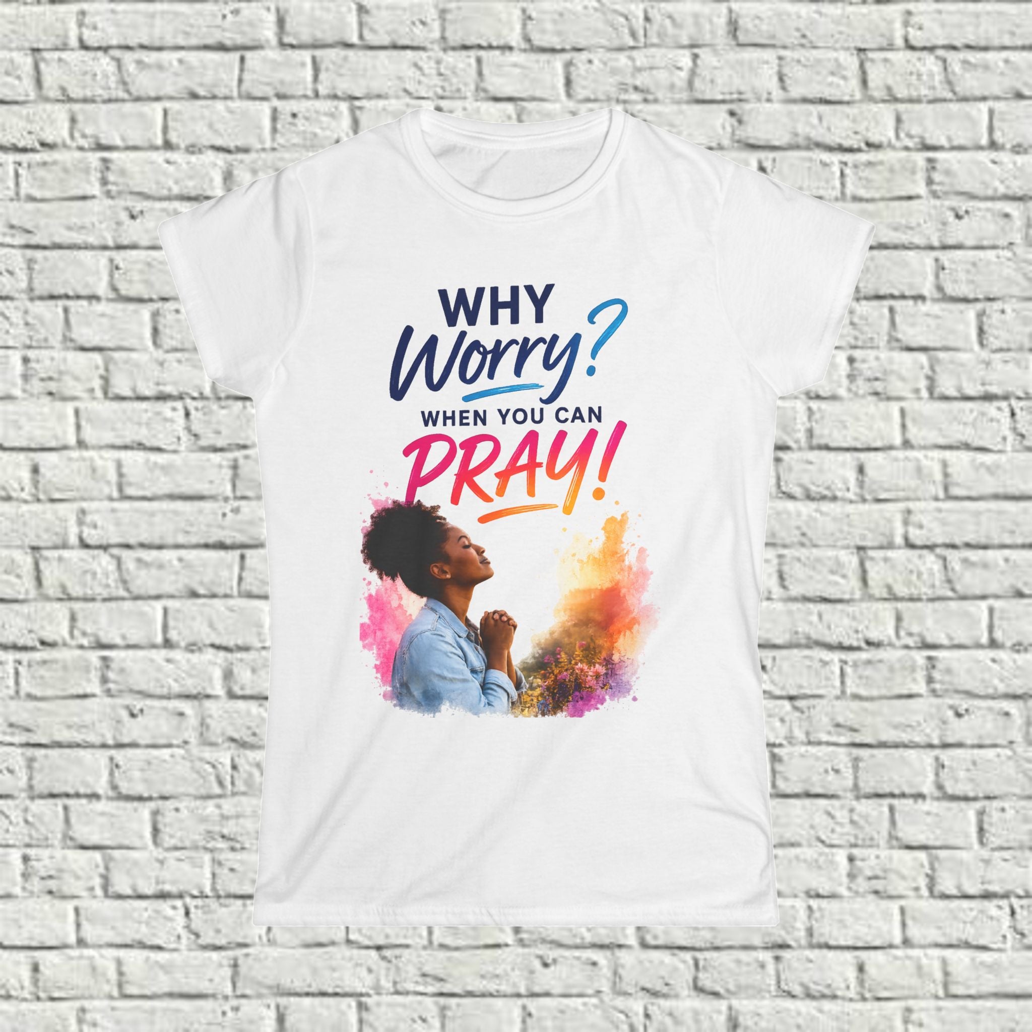 Why Worry - Pray - Women's Tee — Black Woman