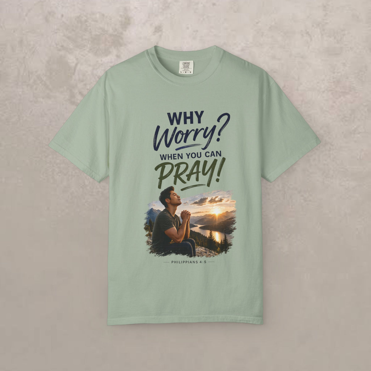 Why Worry - Pray - Men's Tee — Asian Men's Christian Inspirational T-Shirt