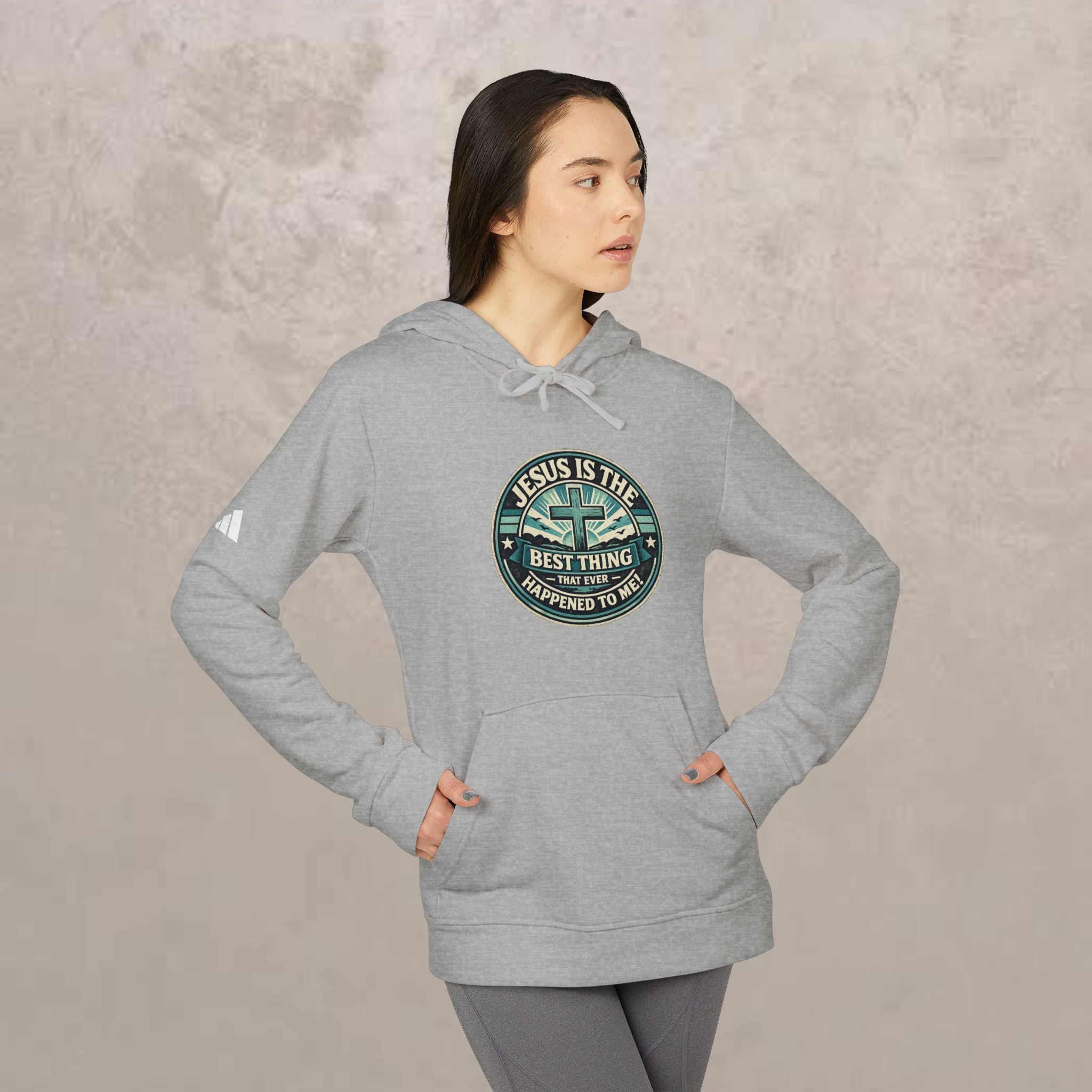 Adidas Hoodie — 'Jesus Is The Best Thing' Graphic Pullover
