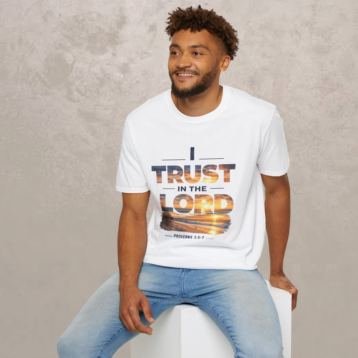 I Trust In The Lord - Ocean T‑Shirt — Proverbs 3:5 Christian Tee